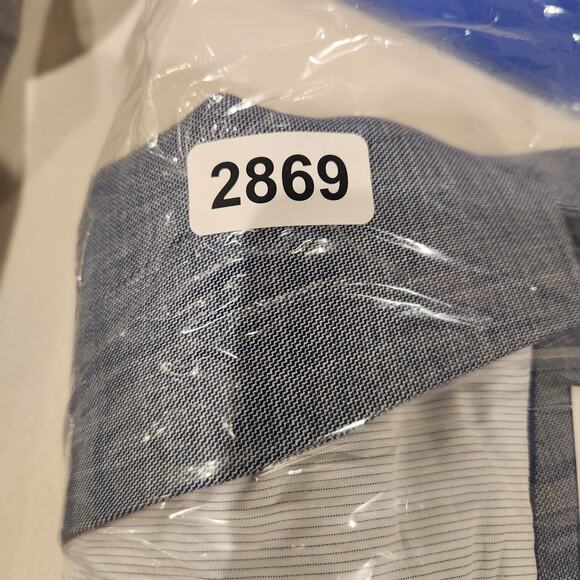 Talbots Womens Blue Tailored Sharkskin Blazer Bootcut Pants Suit Size 12/14 - Picture 15 of 16